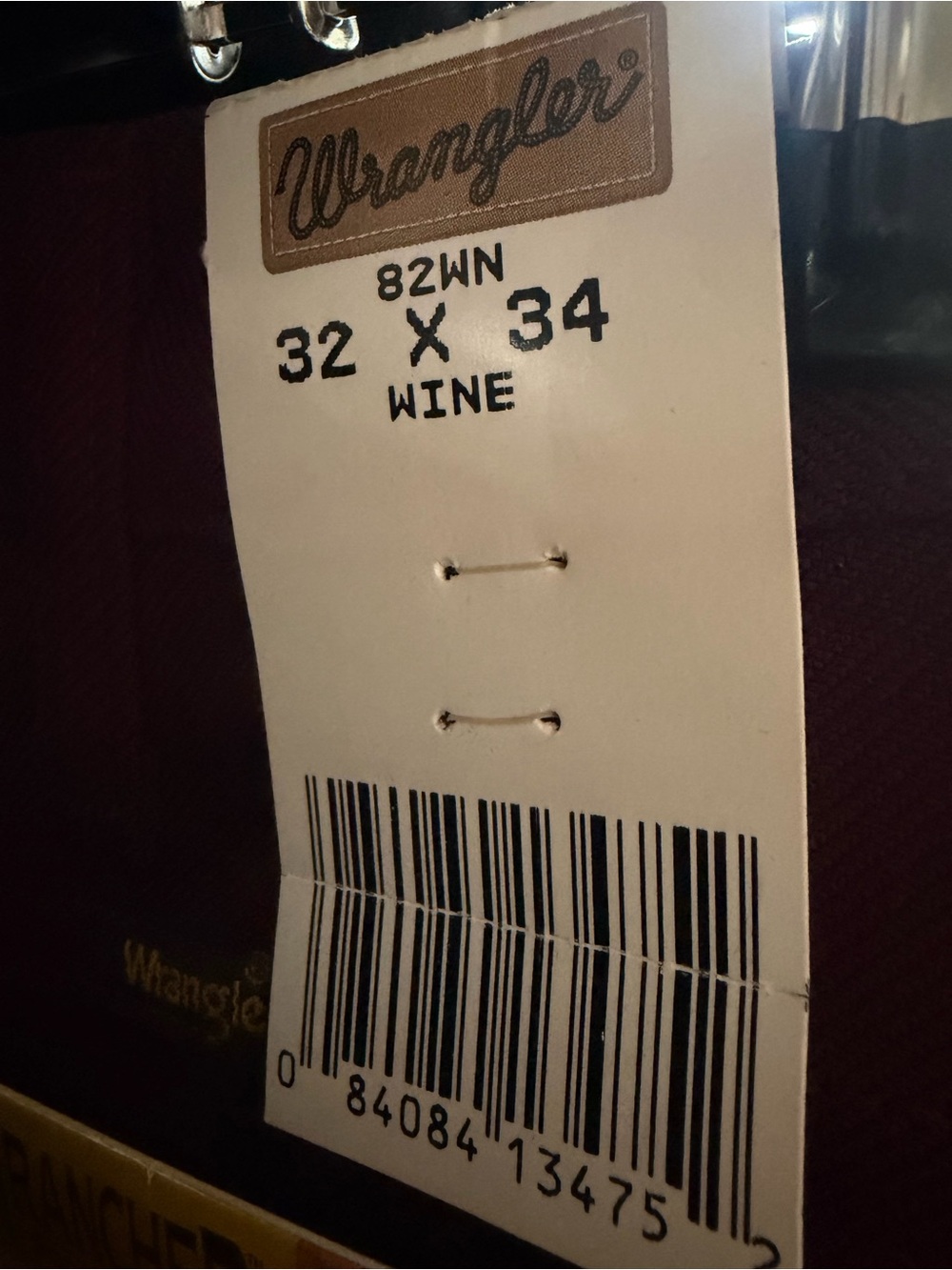 Wrangler Wine Colored Pants with Patch Detail - Picture 16 of 16